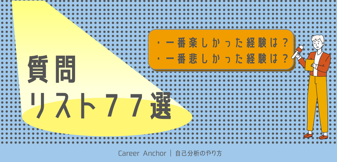 ７７選の質問付き 質問リストを使った自己分析のやり方 Career Anchor